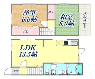 グランディア新長田【1階】の間取り