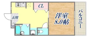 プラーフ湊川【3階】の間取り