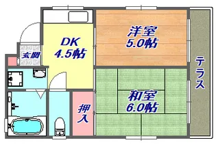 篠原南マンション【1階】の間取り
