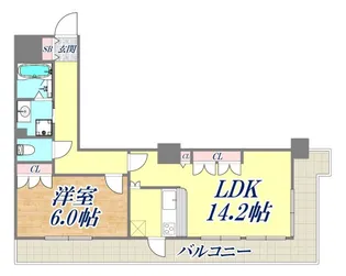トア山手ザ・神戸タワー【2301号室】の間取り
