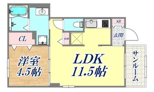 パルファン南落合2【1階】の間取り