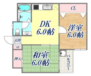 サチハイツ【5階】の間取り