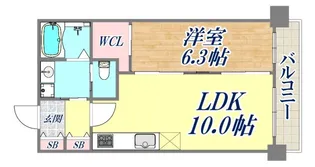 エルグレース神戸三宮タワーステージ【3階】の間取り