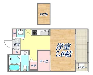 エス・キュート御影【2階】の間取り