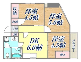 ハイムスイート【4階】の間取り