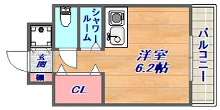 ワコーレプラティーク神戸深江駅前【2階】の間取り