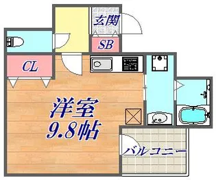 マイファーレ神戸【6階】の間取り