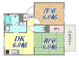 ヒルズ山下3【2階】の間取り