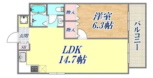 ビューライフ六甲【2階】の間取り