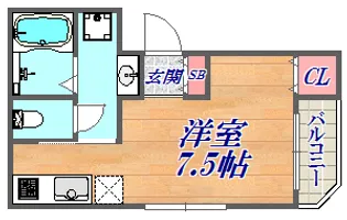 ワコーレヴィータ神戸上沢通サウス【2階】の間取り