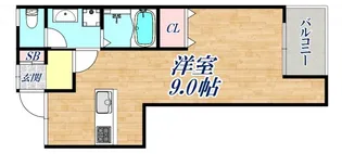 マンション向洋【2階】の間取り