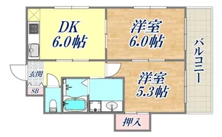 ユウワコート松風【4階】の間取り