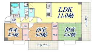 ラポール須磨【5階】の間取り