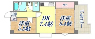 リッジヴィラ六甲【5階】の間取り