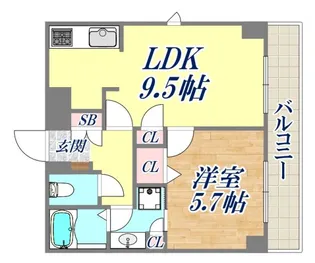 プレサンス神戸みなと元町【12階】の間取り