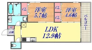 グレイスコート神戸北野【3階】の間取り