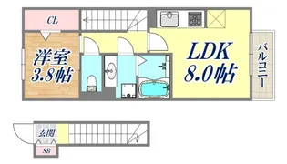 メゾンエトワール神戸西山町【2階】の間取り
