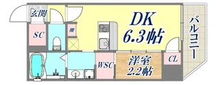 ネクストステージ神戸元町【2階】の間取り