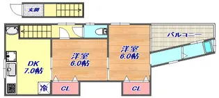 ビーコート青谷【2階】の間取り