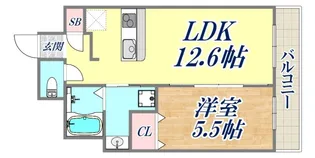 ワコーレ神戸三宮マスターズレジデンス【6階】の間取り