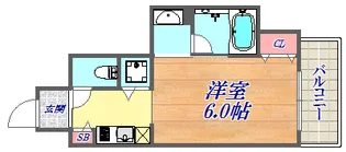 エスティライフ三宮東【6階】の間取り
