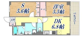 ボシュケ鷹取【6階】の間取り