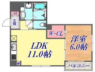 グランクレール兵庫町【1階】の間取り