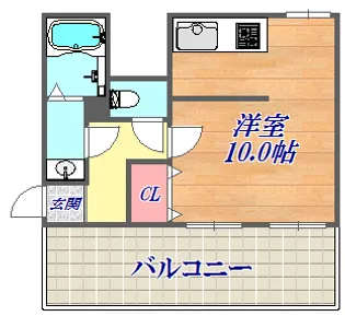 1Rの間取り画像