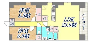 サンメゾン神戸新長田【10階】の間取り