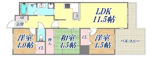 グリーンコーポ夢野【1階】の間取り