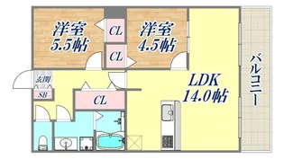 ストークコート【4階】の間取り