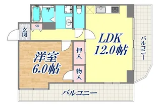 サンライズ壱番館【5階】の間取り
