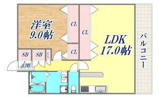 シティパレス新長田【8階】の間取り