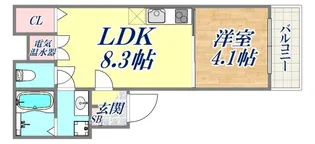 F Laxa SEAM【1階】の間取り