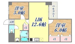 ユニーブル六甲南棟【3階】の間取り