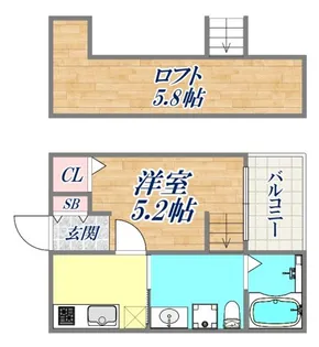 LA GLYCINE神戸【2階】の間取り