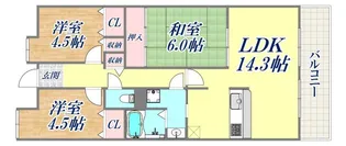 高倉山ハイツ【3階】の間取り