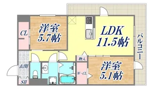 イルフォンターナ大田町【3階】の間取り