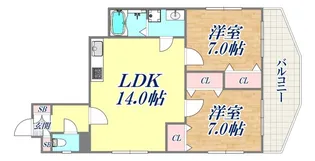 セイシェル神戸【4階】の間取り