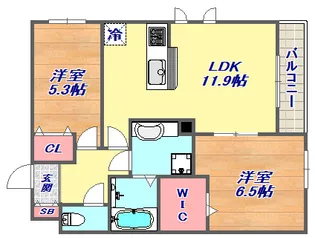 グレイスコート本山中町【1階】の間取り