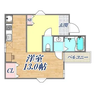 ハイライフ大開【4階】の間取り