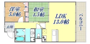 KSMレジデンス東灘【2階】の間取り