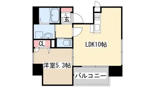 プレサンス三宮ディライト【10階】の間取り
