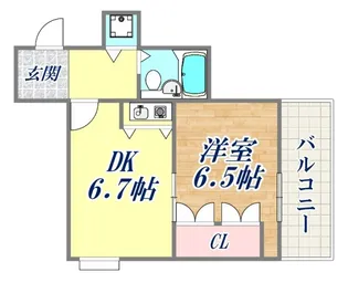 朝日プラザ西上橘通【3階】の間取り
