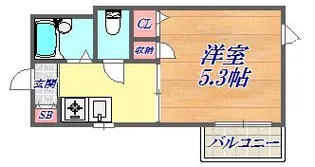 フレグランス大日通【2階】の間取り