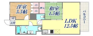 メゾンフローラ【5階】の間取り