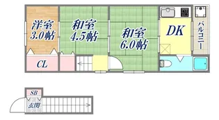 フジモトハイツ【2階】の間取り