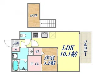 1LDKの間取り画像