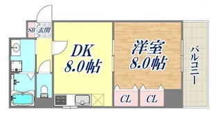 パシフィック神戸桜筋北館【4階】の間取り