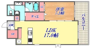レジディア神戸磯上【15階】の間取り